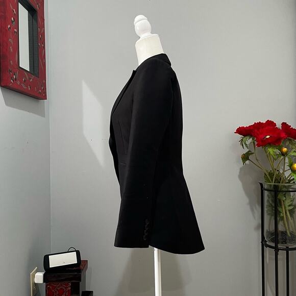 NEW BCBGMAXAZRIA Runway Silk Cotton Tailored Classic Tuxedo Blazer Jacket XXS - Picture 11 of 15